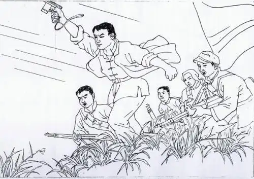 有关抗战胜利的简笔画