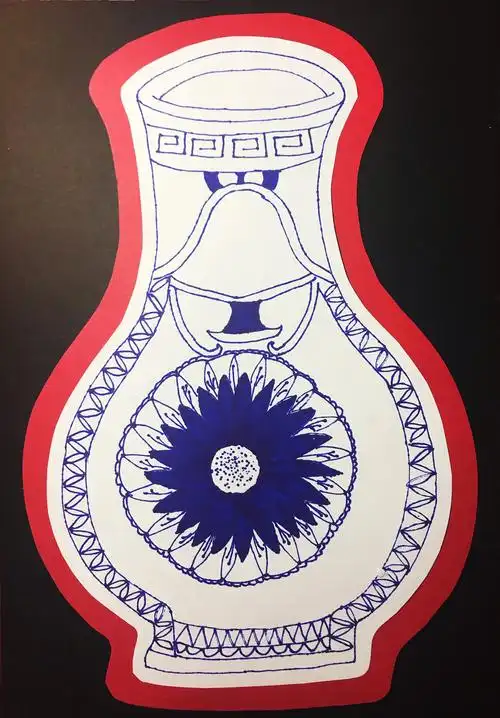 民间美术之——手绘青花瓷瓶