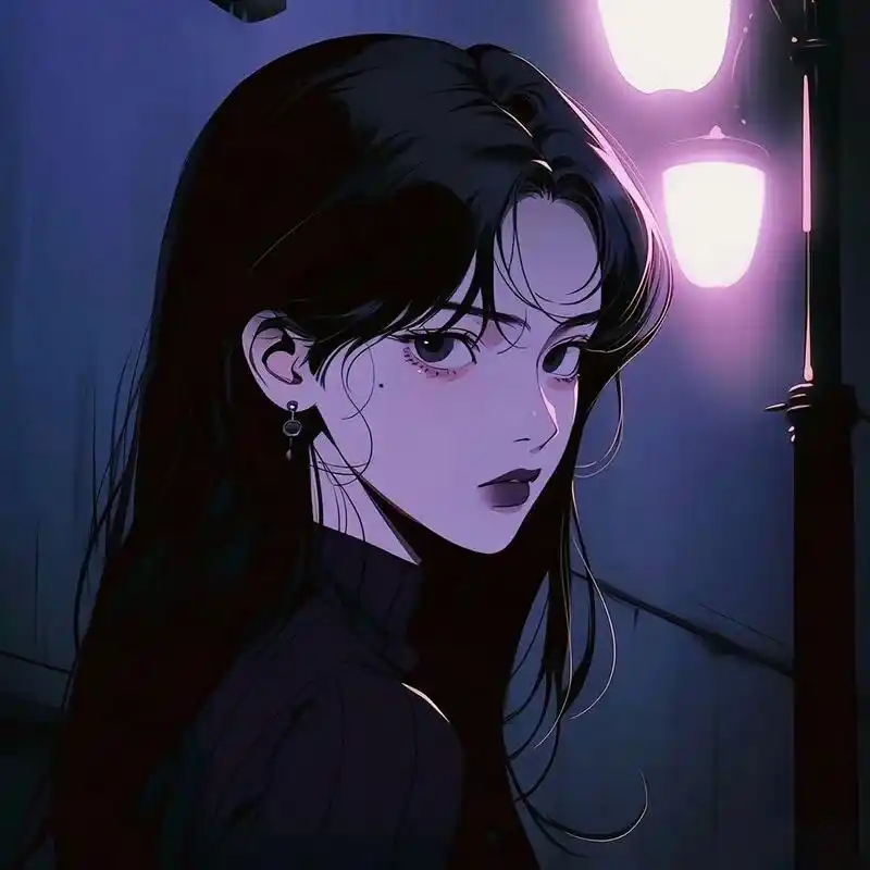 金秋图文动态创作节# #动漫头像和壁纸# 黑色系女生专属头像,幽你