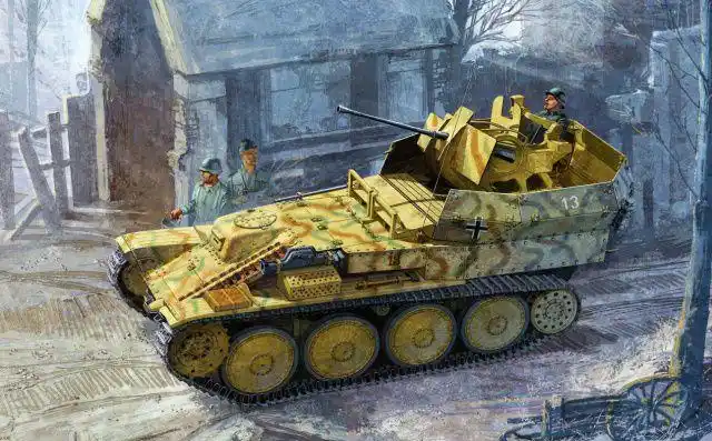 二战德军防空战车对付盟军轰炸机保护虎式坦克的安全