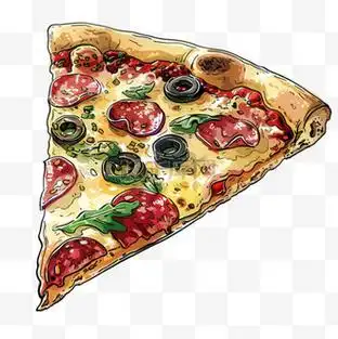 三角披萨元素立体免抠图案