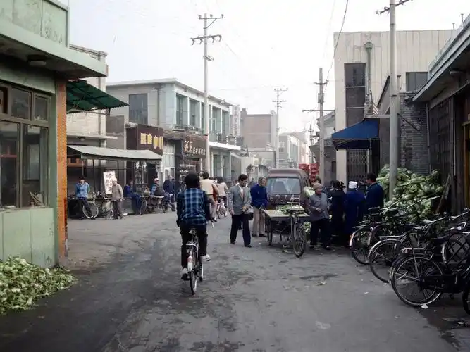 北京记忆1990年,大栅栏西街筒子河民居