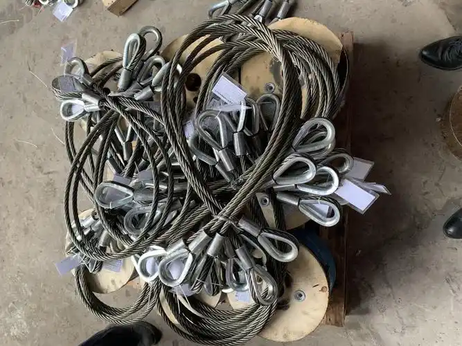 钢丝绳吊具厂家批发起重吊索具插编钢丝绳索具组合压制钢丝绳