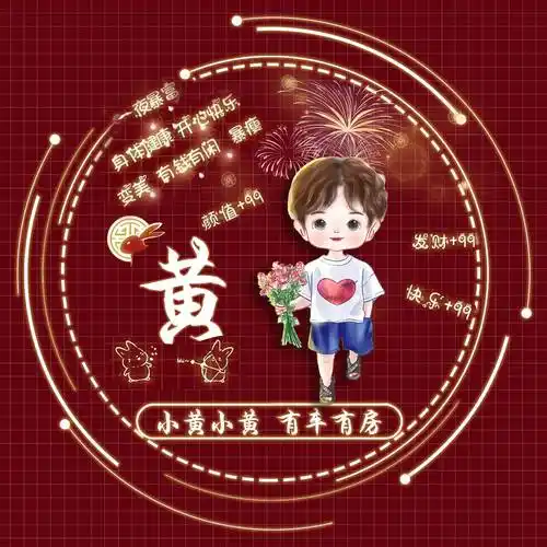 姓氏头像,微信头像,2023瑞兔呈祥情侣谐音签名头像,请查收带走!