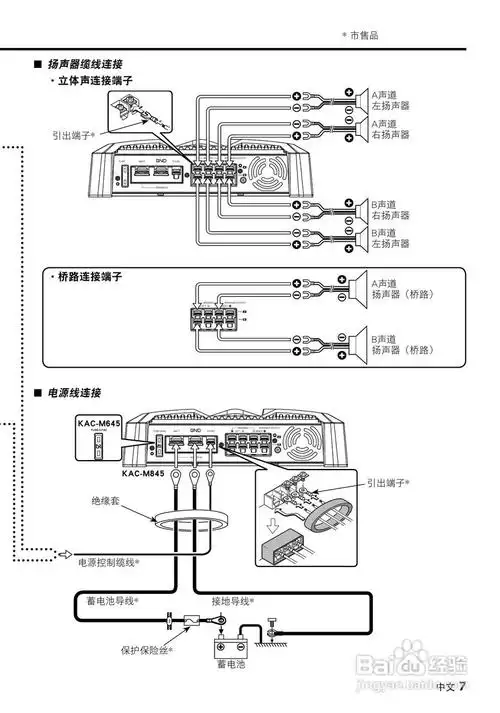 kenwood通道放大器kac-m845/kac-m645使用说明书