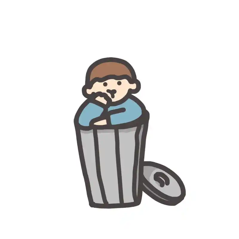 情侣头像(垃圾桶) 垃圾桶内懒一会