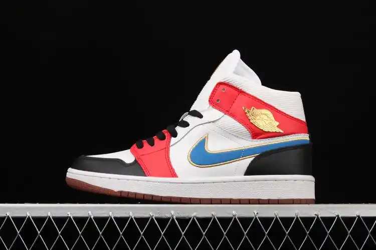 air jordan 1 mid aj1 乔1多彩拼接 金属飞翼 dc1426-100