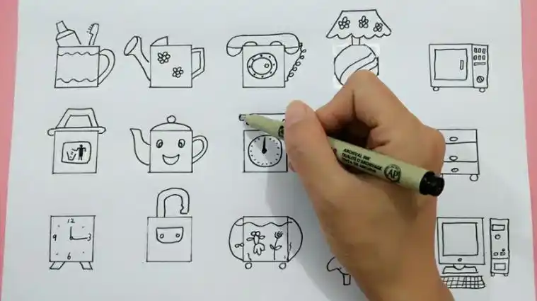 用正方形画简笔画,超级有趣哦