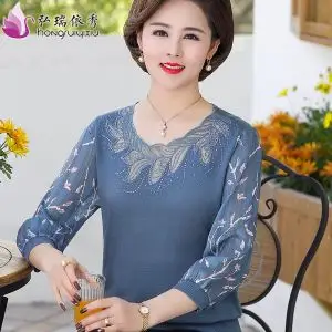 中老年妇女春季打底衫