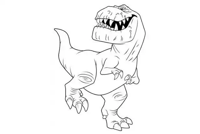 凶残的霸王龙简笔画画法图片