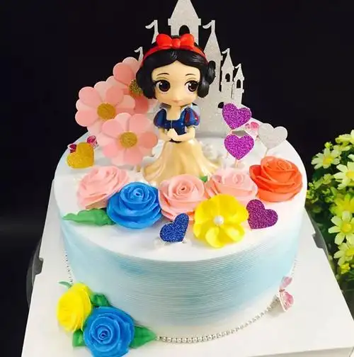 模型仿真情景白雪公主新款水果生日欧式创意蛋糕仿真水果