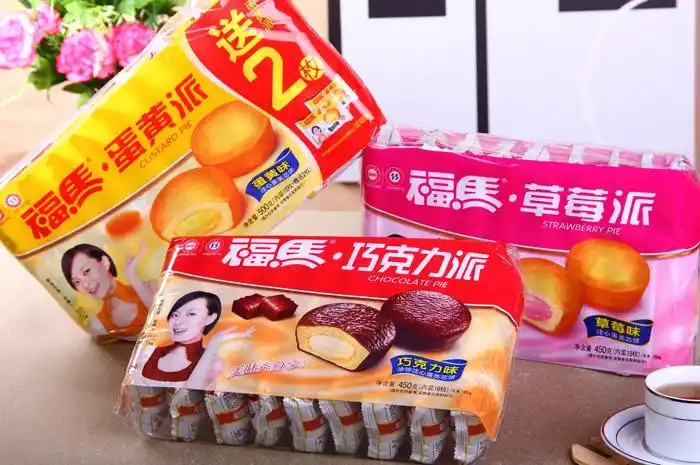 福马蛋黄派草莓味450g