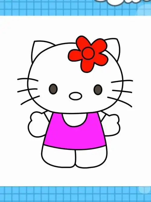 哈喽凯蒂简笔画