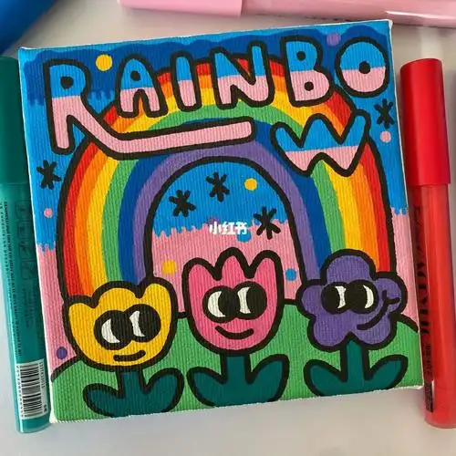 卡通涂鸦入门丙烯马克笔12色画一幅插画