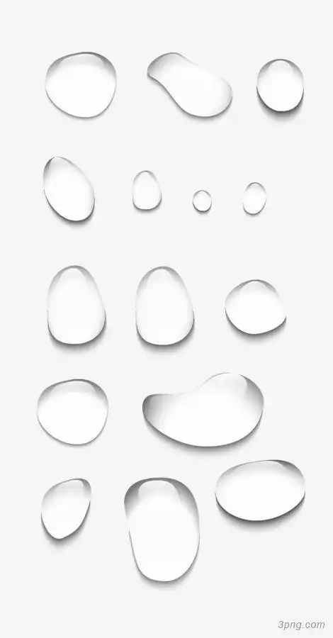 透明水珠png素材透明免抠图片-装饰效果