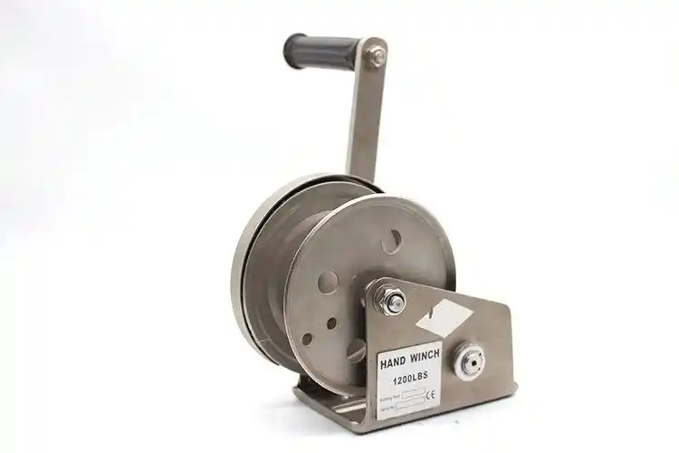 手摇绞盘304不锈钢手动绞盘绞车手摇卷扬机牵引机小吊机自锁绞盘1200