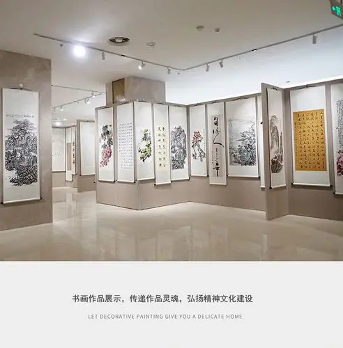 画展书法作品博物馆画廊无缝拼接书画展板校园艺术板墙隔断屏风厂