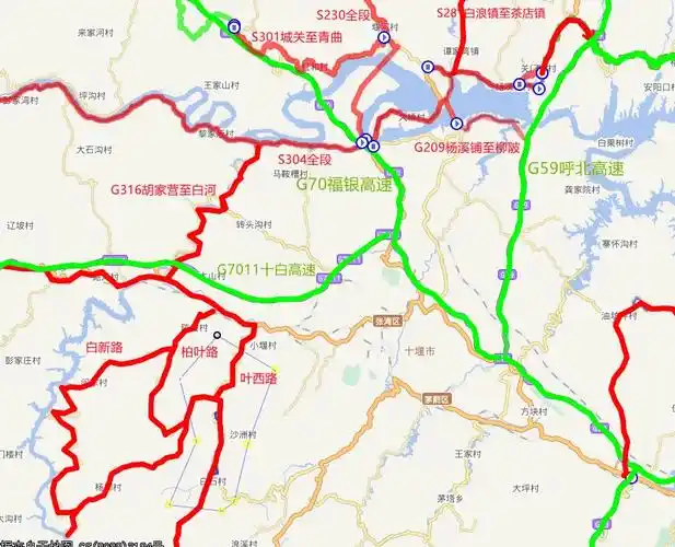 绕行方案:从g70福银高速绕行.