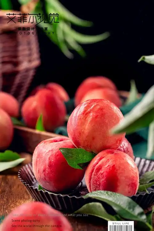 水果拍摄练习桃子猕猴桃