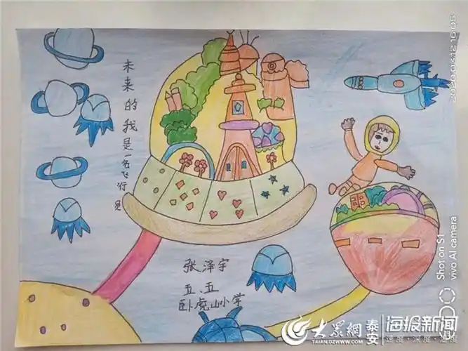 岱岳区卧虎山小学《未来的我》手抄报展评