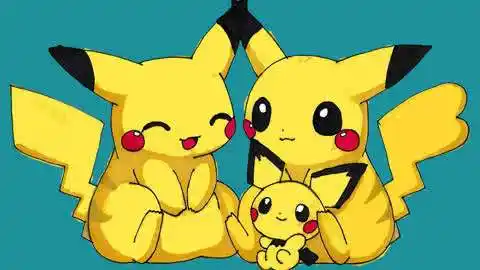 白白侠画画 萌萌的皮卡丘一家