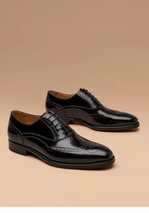 beautoday英伦风夏季布洛克雕花系带皮鞋商务正装皮鞋男士胎牛皮男鞋