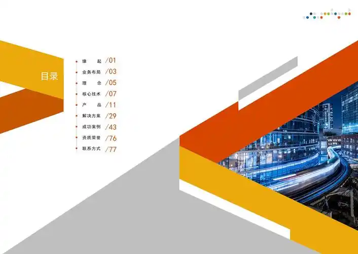 橙色商务企业画册目录【内页模板】