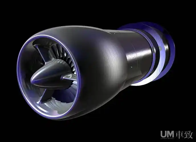 采用混合动力系统,包括4个195马力的电动机和两个小型燃气轮机,其百