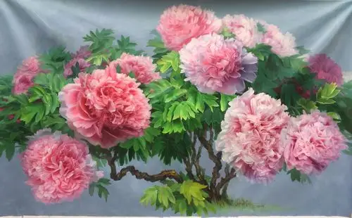 我的新作品～油画牡丹