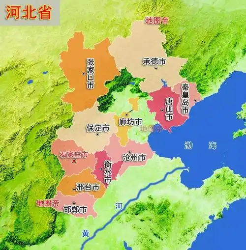 值得一提的是,河北省还有一块飞地位于省外.大家看地图,首都与天津