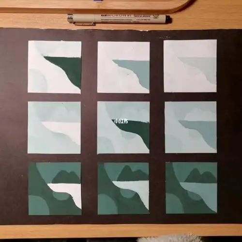 色彩构成明度九宫格