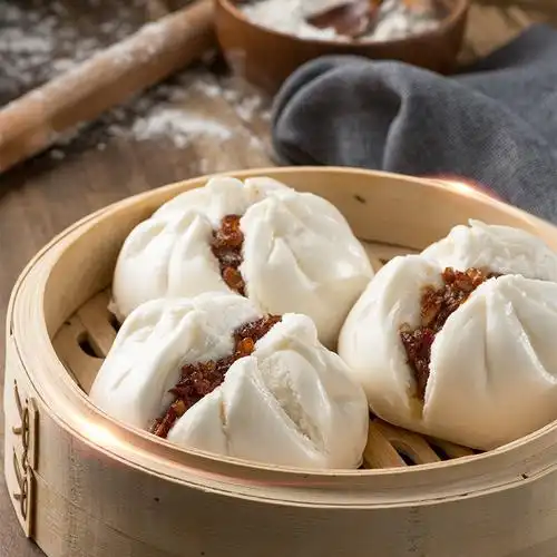 叉烧包_包道广式点心小蜜汁叉烧包广州早餐包子冷冻包装面食早茶9个装