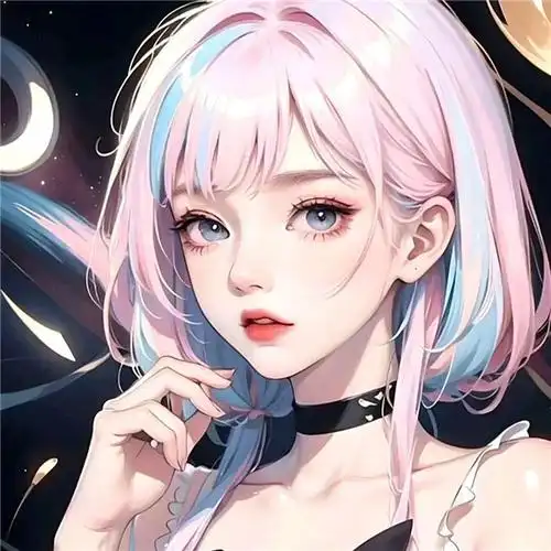 手绘现代美女惊艳高清头像图片