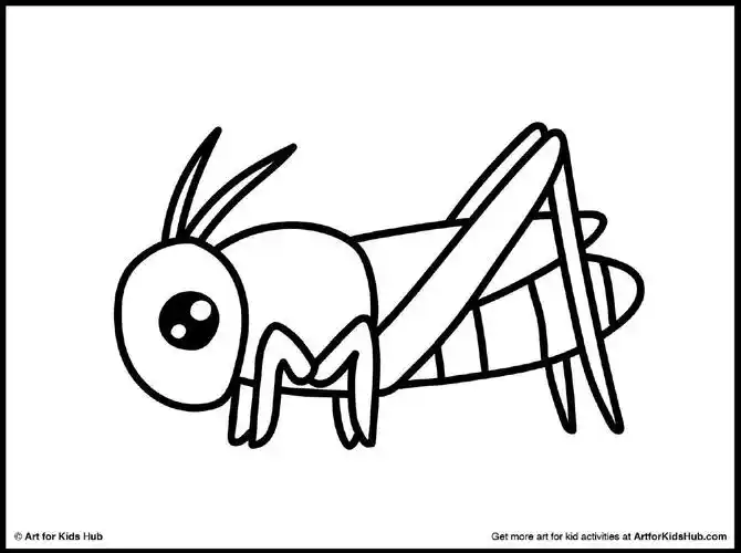 蚱蜢简笔画