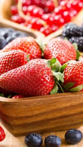 草莓,蓝莓,黑莓,新鲜水果 4k