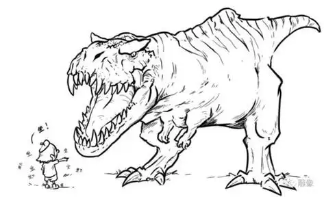 我比孕妇还暴躁霸王龙如是说食肉恐龙之霸王龙简笔画步骤图霸王龙图片