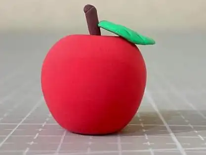 简单的彩泥捏苹果教程. #亲子 #育儿#橡皮泥#手工 #专注力