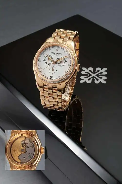 百达翡丽香港超a高仿名表 nautilus鹦鹉螺系列 奢华镶钻自动机械18k金