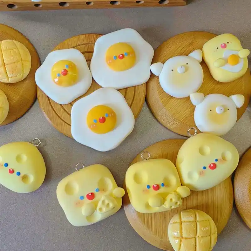 超轻粘土小摆件丨92小鸭小鸭钓星星95 爱钓星星的可爱小鸭子一枚