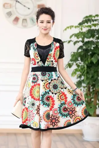 2013夏装新款 正品哥弟中年女装 桑蚕丝显瘦大码真丝连衣裙