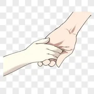 大手牵小手卡通图片