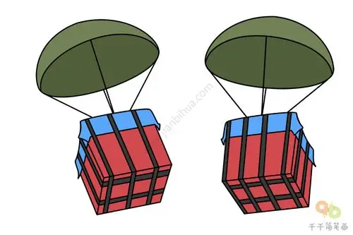 双空投箱简笔画