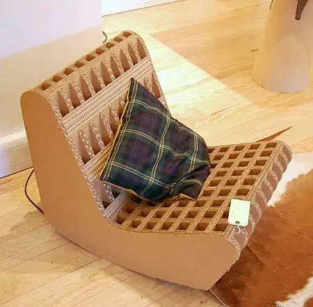 瓦楞纸制家具,纸板做家具作品合集