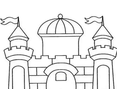 城堡积木简笔画