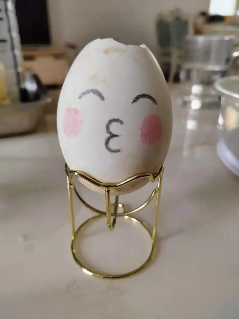 鸡蛋壳绘画 #我的城市下雨了 ,闲着没事做一组蛋壳表情包送 - 抖音