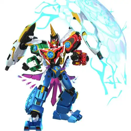 神兽金刚4玩具邦宝历险记合体变形机器人雄狮金刚机甲全套4英寸麒麟