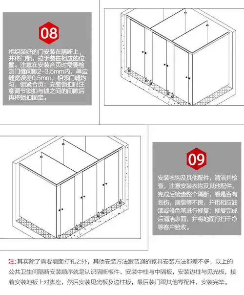 公共卫生间隔断 学校厕所康贝特板材板隔断板 火车站隔断板批发示例图