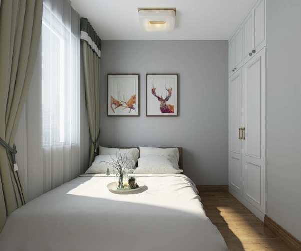 清爽的色彩,简洁的线条搭配出的现代简约风卧室效果图,15张|效果图