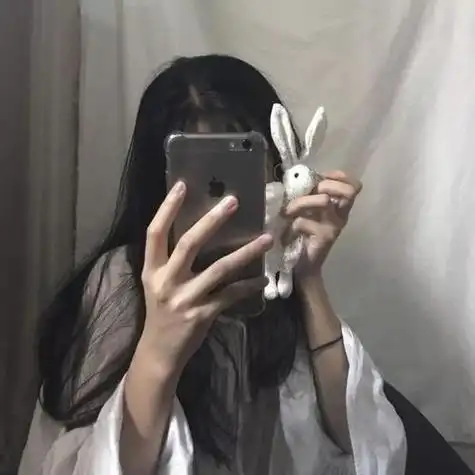 高颜值女头像遮脸