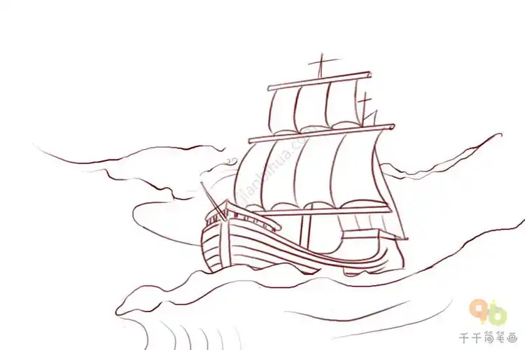 成语大全 乘风破浪简笔画_成语趣猜猜简笔画